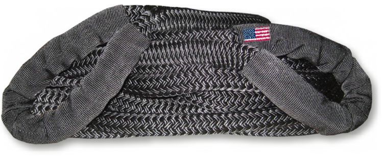 Made 1-1/4 inch X 30 ft Kinetic Energy Recovery Rope with U.S Big Truck Recovery Flag Carry Bag U.S BILLET4X4 